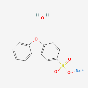 molecular formula C12H9NaO5S B8132934 Sodium 2-dibenzofuransulfonate hydrate CAS No. 94600-19-8