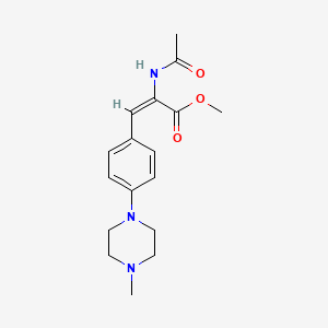 molecular formula C17H23N3O3 B8132963 methyl (E)-2-acetamido-3-[4-(4-methylpiperazin-1-yl)phenyl]prop-2-enoate 