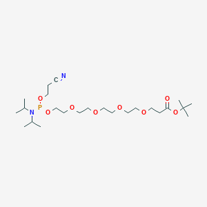 molecular formula C24H47N2O8P B8132967 t-Butyloxycarbonyll-PEG5-1-O-(b-cyanoethyl-N,N-diisopropyl)phosphoramidite 