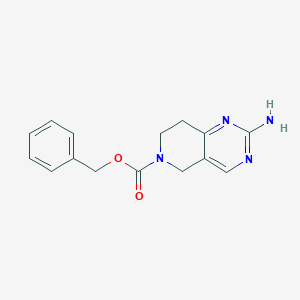molecular formula C15H16N4O2 B8133004 2-Amino-7,8-dihydro-5H-pyrido[4,3-d]pyrimidine-6-carboxylic acid benzyl ester 