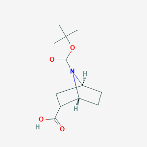 molecular formula C12H19NO4 B8133045 (1R,4S)-7-[(2-methylpropan-2-yl)oxycarbonyl]-7-azabicyclo[2.2.1]heptane-2-carboxylic acid 