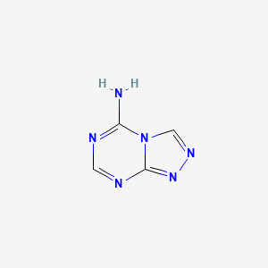 molecular formula C4H4N6 B8133050 [1,2,4]Triazolo[4,3-a][1,3,5]triazin-5-amine 