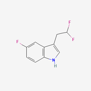 molecular formula C10H8F3N B8133056 3-(2,2-Difluoroethyl)-5-fluoro-1H-indole 