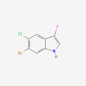 molecular formula C8H4BrClIN B8133059 6-Bromo-5-chloro-3-iodo-1H-indole 