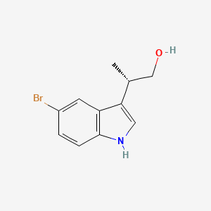 molecular formula C11H12BrNO B8133071 (S)-2-(5-Bromo-1H-indol-3-yl)propan-1-ol 