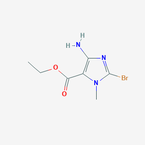 molecular formula C7H10BrN3O2 B8133106 Ethyl 4-amino-2-bromo-1-methyl-1H-imidazole-5-carboxylate 