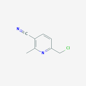 molecular formula C8H7ClN2 B8133109 6-(Chloromethyl)-2-methylnicotinonitrile 