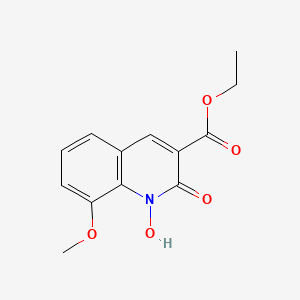 molecular formula C13H13NO5 B8133132 Ethyl 1-hydroxy-8-methoxy-2-oxo-1,2-dihydroquinoline-3-carboxylate 