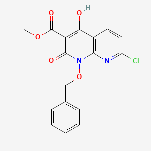 molecular formula C17H13ClN2O5 B8133142 Methyl 1-(benzyloxy)-7-chloro-4-hydroxy-2-oxo-1,2-dihydro-1,8-naphthyridine-3-carboxylate 