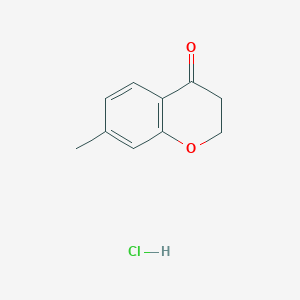 molecular formula C10H11ClO2 B8133166 7-Methylchroman-4-one HCl 