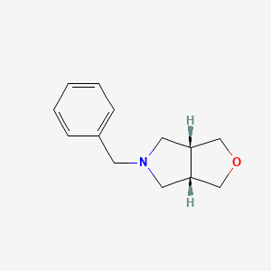 molecular formula C13H17NO B8133185 (3aR,6aS)-5-Benzylhexahydro-1H-furo[3,4-c]pyrrole CAS No. 55129-06-1