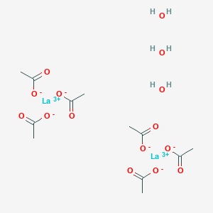 molecular formula C12H24La2O15 B8133228 Lanthanum acetate sesquihydrate 