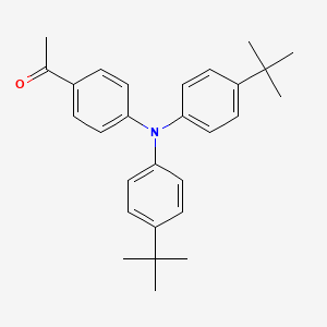 molecular formula C28H33NO B8133273 1-(4-(Bis(4-(tert-butyl)phenyl)amino)phenyl)ethanone 