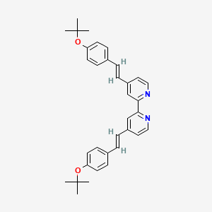 molecular formula C34H36N2O2 B8133321 4,4'-Bis((e)-4-(tert-butoxy)styryl)-2,2'-bipyridine 
