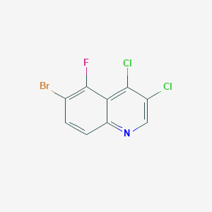 molecular formula C9H3BrCl2FN B8133357 6-Bromo-3,4-dichloro-5-fluoro-quinoline 