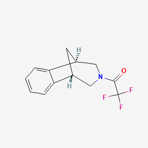 molecular formula C13H12F3NO B8133362 2,2,2-Trifluoro-1-(1,2,4,5-tetrahydro-1,5-methano-3H-3-benzazepin-3-yl)-ethanone 