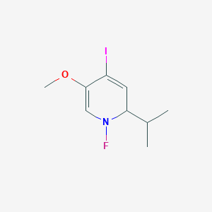 molecular formula C9H13FINO B8133387 1-Fluoro-4-iodo-2-isopropyl-5-methoxypyridine 