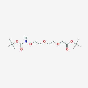 molecular formula C15H29NO7 B8133388 t-Boc-Aminooxy-PEG2-CH2CO2tBu 