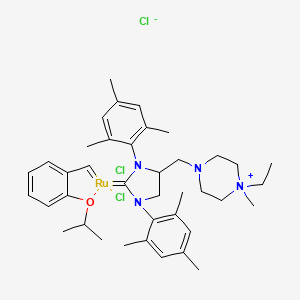 molecular formula C39H55Cl3N4ORu B8133395 CID 121237492 