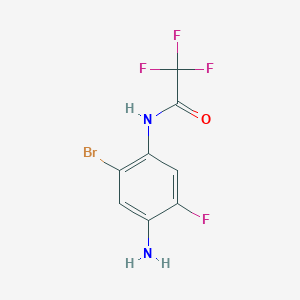 molecular formula C8H5BrF4N2O B8133407 N-(4-Amino-2-bromo-5-fluoro-phenyl)-2,2,2-trifluoro-acetamide 
