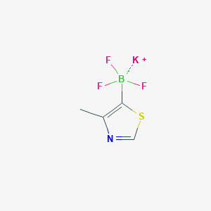 molecular formula C4H4BF3KNS B8133417 Potassium trifluoro(4-methylthiazol-5-yl)borate 