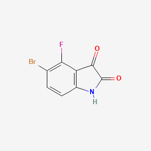 molecular formula C8H3BrFNO2 B8133422 5-Bromo-4-fluoro-1h-indole-2,3-dione 