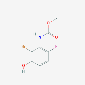 molecular formula C8H7BrFNO3 B8133466 (2-Bromo-6-fluoro-3-hydroxy-phenyl)-carbamic acid methyl ester 