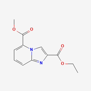 molecular formula C12H12N2O4 B8133530 Imidazo[1,2-a]pyridine-2,5-dicarboxylic acid 2-ethyl ester 5-methyl ester 