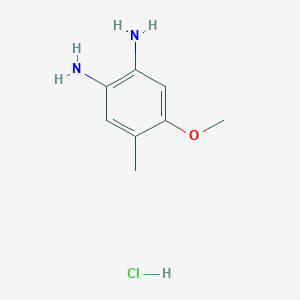molecular formula C8H13ClN2O B8133569 4-Methoxy-5-methyl-benzene-1,2-diamine hydrochloride 