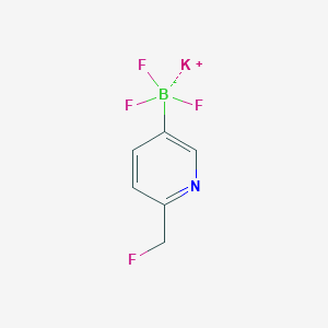 molecular formula C6H5BF4KN B8133631 Potassium 2-(fluoromethyl)pyridine-5-trifluoroborate 