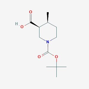 molecular formula C12H21NO4 B8133650 cis-1-(Tert-butoxycarbonyl)-4-methylpiperidine-3-carboxylic acid 