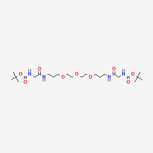 molecular formula C24H46N4O9 B8133753 Bis-(Boc-Gly-amido-propane)-PEG3 