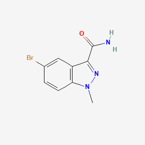 molecular formula C9H8BrN3O B8133759 5-Bromo-1-methyl-1h-indazole-3-carboxylic acid amide 