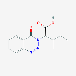 molecular formula C13H15N3O3 B8133773 (2S)-3-methyl-2-(4-oxo-1,2,3-benzotriazin-3-yl)pentanoic acid 