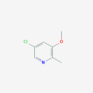 molecular formula C7H8ClNO B8133794 5-Chloro-3-methoxy-2-methylpyridine CAS No. 1256816-76-8