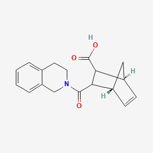 molecular formula C18H19NO3 B8133817 (1S,4R)-3-(3,4-dihydro-1H-isoquinoline-2-carbonyl)bicyclo[2.2.1]hept-5-ene-2-carboxylic acid 