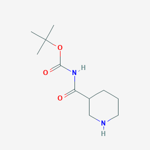 molecular formula C11H20N2O3 B8133834 tert-butyl N-(piperidine-3-carbonyl)carbamate 