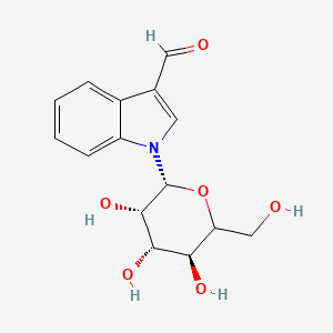 molecular formula C15H17NO6 B8133846 1-[(2R,3S,4S,5S)-3,4,5-trihydroxy-6-(hydroxymethyl)oxan-2-yl]indole-3-carbaldehyde 