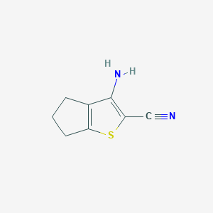molecular formula C8H8N2S B8133879 3-Amino-4H,5H,6H-cyclopenta[b]thiophene-2-carbonitrile 