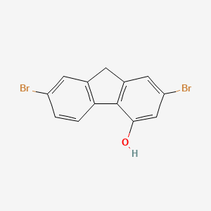 molecular formula C13H8Br2O B8133896 2,7-Dibromo-9H-fluoren-4-ol 