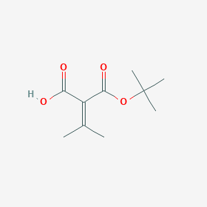 molecular formula C10H16O4 B8133904 2-[(tert-Butoxy)carbonyl]-3-methylbut-2-enoicacid 