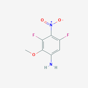 molecular formula C7H6F2N2O3 B8133916 3,5-Difluoro-2-methoxy-4-nitroaniline 