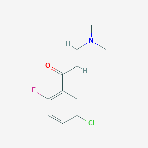 molecular formula C11H11ClFNO B8133969 (2E)-1-(5-CHloro-2-fluorophenyl)-3-(dimethylamino)prop-2-en-1-one 