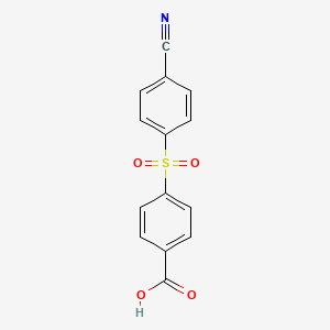 molecular formula C14H9NO4S B8133989 4-(4-Cyanophenyl)sulfonylbenzoic acid 