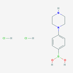 molecular formula C10H17BCl2N2O2 B8134001 [4-(PIperazin-1-yl)phenyl]boronic acid dihydrochloride 