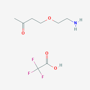 molecular formula C8H14F3NO4 B8134039 4-(2-Aminoethoxy)butan-2-one 2,2,2-trifluoroacetate 