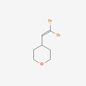 molecular formula C7H10Br2O B8134072 4-(2,2-Dibromovinyl)tetrahydro-2H-pyran 