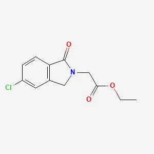 molecular formula C12H12ClNO3 B8134078 Ethyl 2-(5-chloro-1-oxoisoindolin-2-yl)acetate 