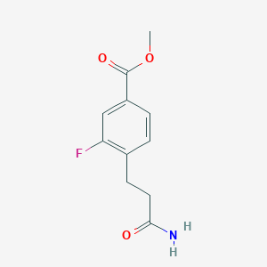 molecular formula C11H12FNO3 B8134136 Methyl 4-(3-amino-3-oxopropyl)-3-fluorobenzoate 