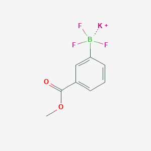 molecular formula C8H7BF3KO2 B8134145 POtassium trifluoro[3-(methoxycarbonyl)phenyl]boranuide 